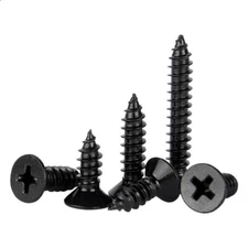 Black 304 Stainless Steel Phillips Flat Countersunk Head Self Tapping Wood Screw