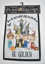 Flags Galore Outdoor Garden Flag 12-1/2" x 18" Decorative Be Golden Witches