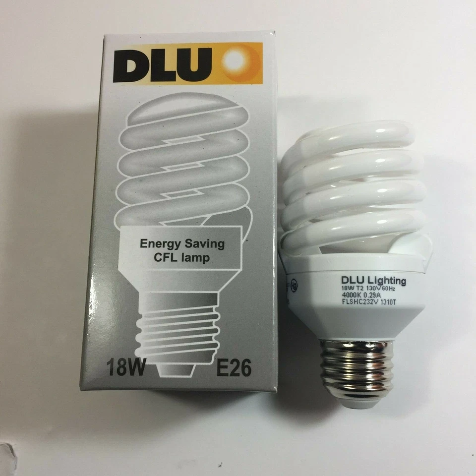 CFL Light bulb 18W (75W equivalent) mini spiral T2 Energy Saving - Image 2 of 4