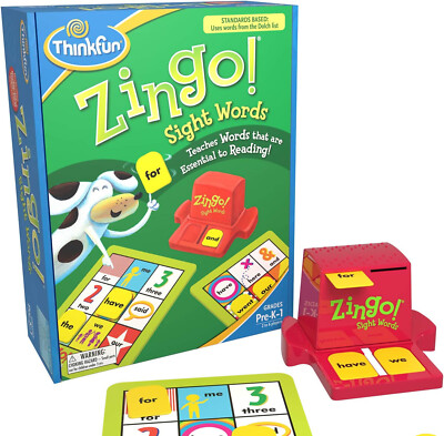 ThinkFun Zingo Sight Words Award Winning Reading Game for Pre-K to 2nd Grade
