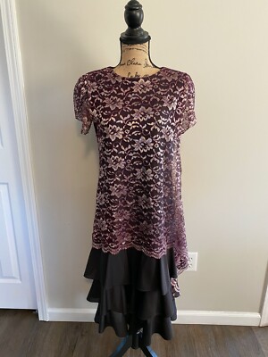 short sleeve lace overlay dress Short Sleeve Lace Fit-and-Flare Dress