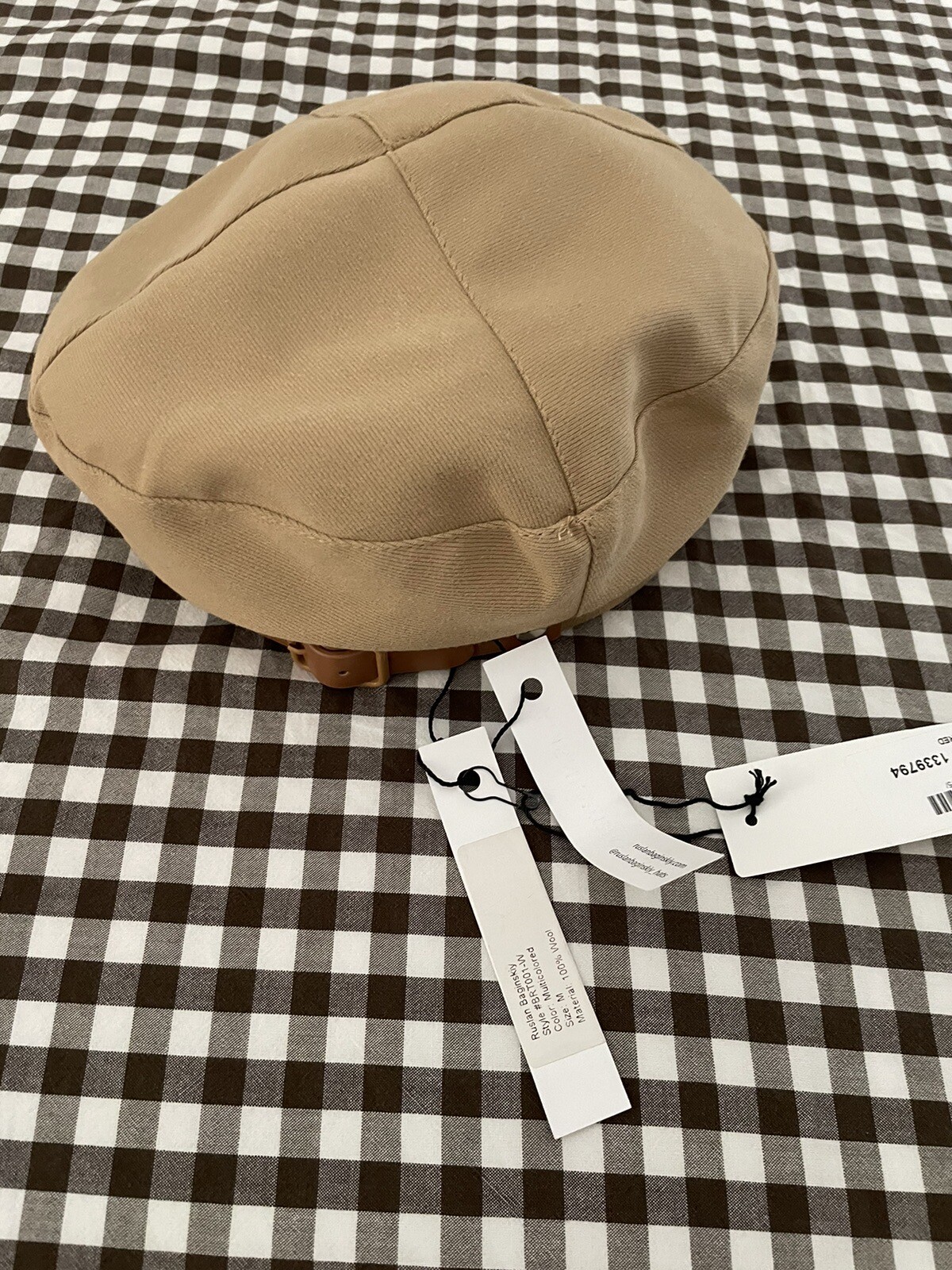 Ruslan baginskiy キャスケット キャップ 帽子 チェック 【公式通販】