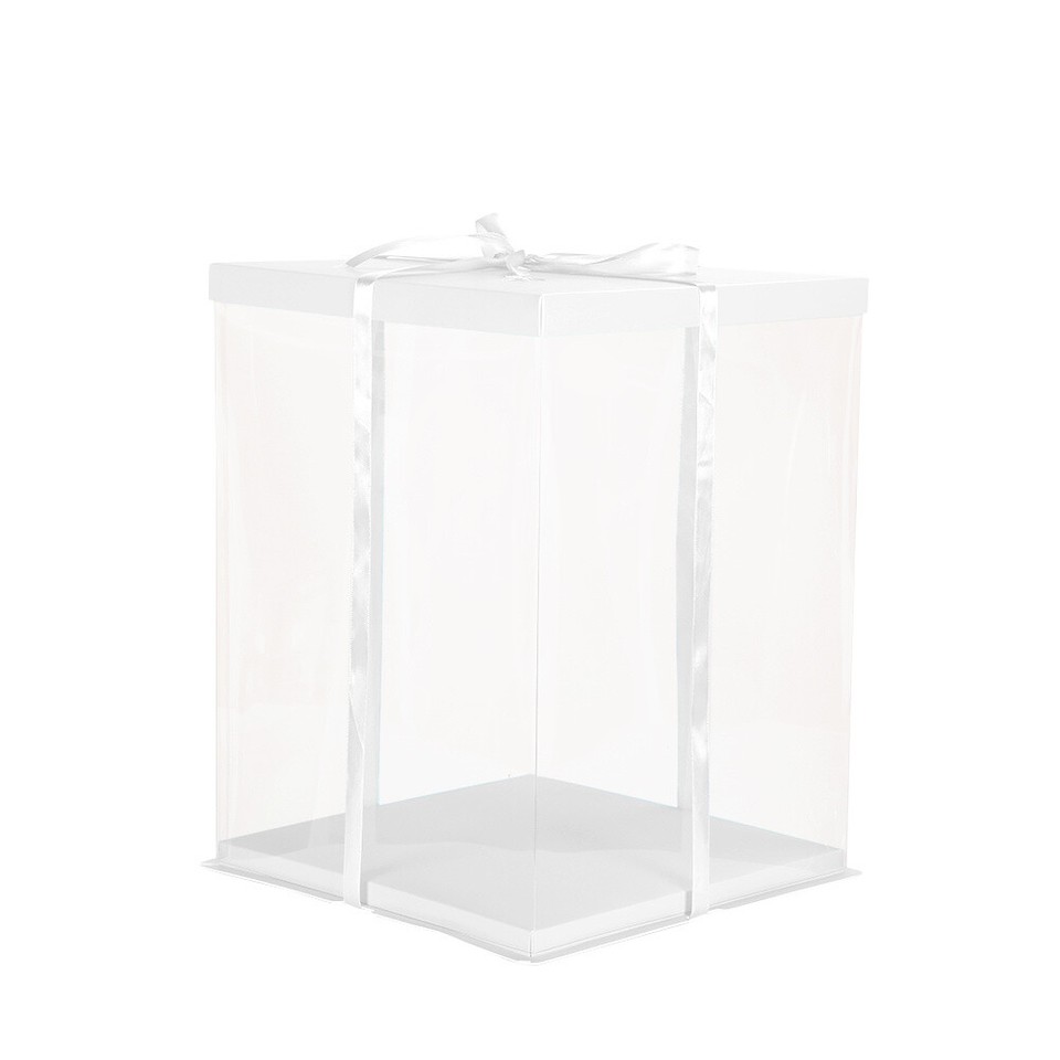Large Clear PVC Gift Boxes Cake Candy Packaging Transparent Box Wedding