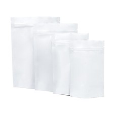 100/500 Matte White Mylar Favor Bags, Cookie Packaging Bags, Smell Proof Pouch