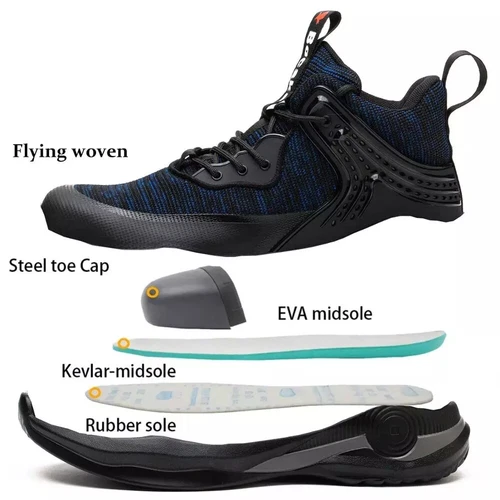 Sicherheitsschuhe Turnschuhe Herren Stahlkappe Arbeit Knöchel Wanderschuhe Große Größe 38-48 - Bild 10 von 20