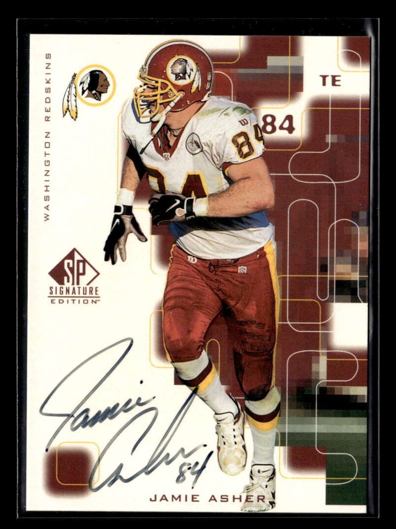 1999 SP Signature Jamie Asher Auto Autograph #TE Washington Redskins U7013