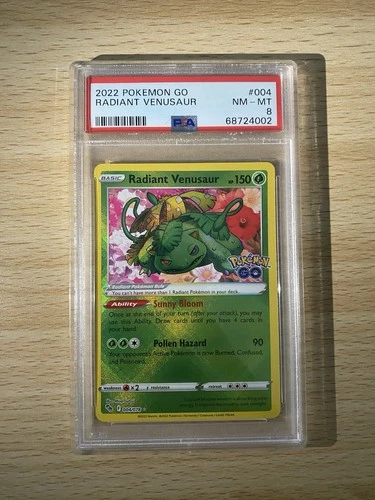 2022 POKEMON GO #004 RADIANT VENUSAUR PSA 8