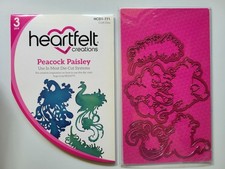 Heartfelt Creations Metal Dies: CHD1-771 PEACOCK PAISLEY - 3-piece dies