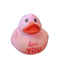 Pink Love You Duck - Bath Toy Duck 2" Rubber Bath Toy - New