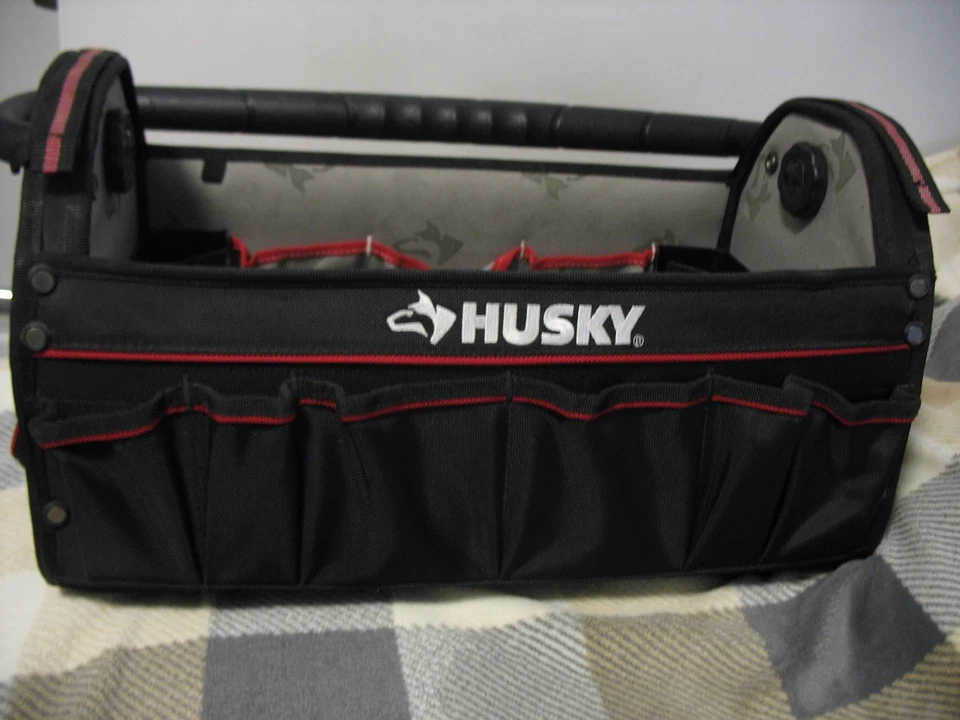 Husky Tool Bag 20" With Carry Handle Heavy Duty Polyester Black - Image 2 of 4