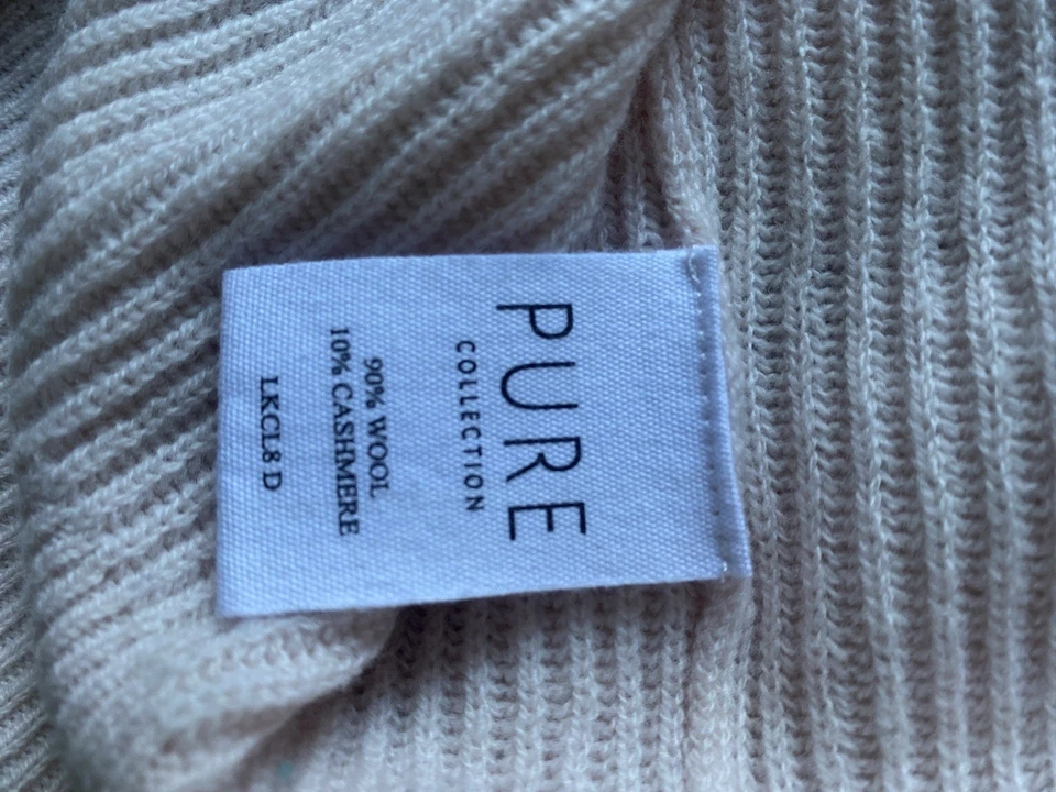 Wool & cashmere Pink V Neck Cardigan, UK 16 Pure Collection - Image 3 of 4