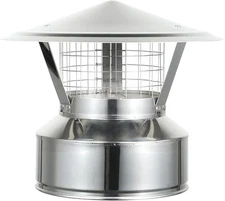 Chimney Cap with Spark Screen for 8" Inner Diameter Chimney Pipe Stainless Steel