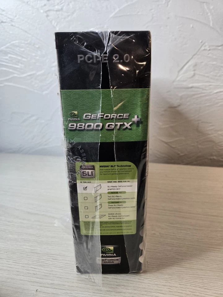 SEALED EVGA 9800 GTX+ Graphics Card 512 MB DDR3 Pci-e 2.0 See Photos - Image 2 of 4