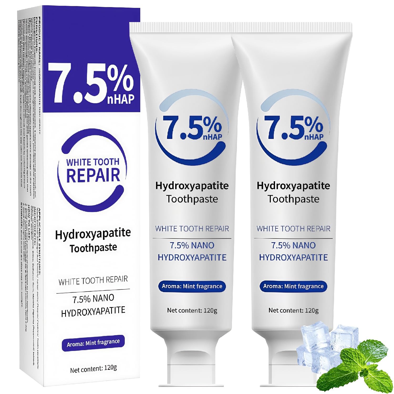Dentifrice hydroxylapatite lot de 2 un sourire éclatant et frais au quotidien