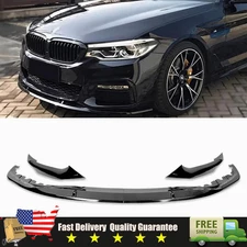 For 2017-2020 BMW 5-Series G30 M-Sport Front Bumper Spoiler Lip Gloss Black