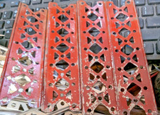 4 RARE 20'S ZEPPELIN ORANGE STRAIGHT A C Gilbert Erector "EY" 6" Channel Girder