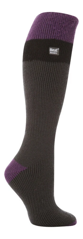 Heat Holders - Womens Ladies 2.3 tog Knee High Long Striped Thermal Ski Socks - Image 4 of 4