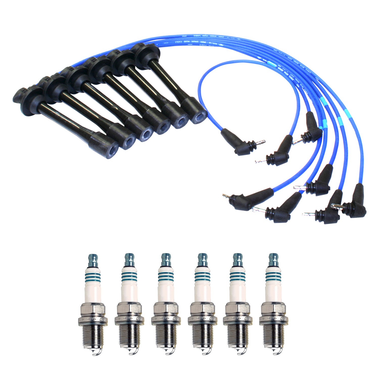 NGK 5mm Wire Set and 6 Denso Iridium Spark Plug Kit For Camry ES300 3.0 V6 FWD