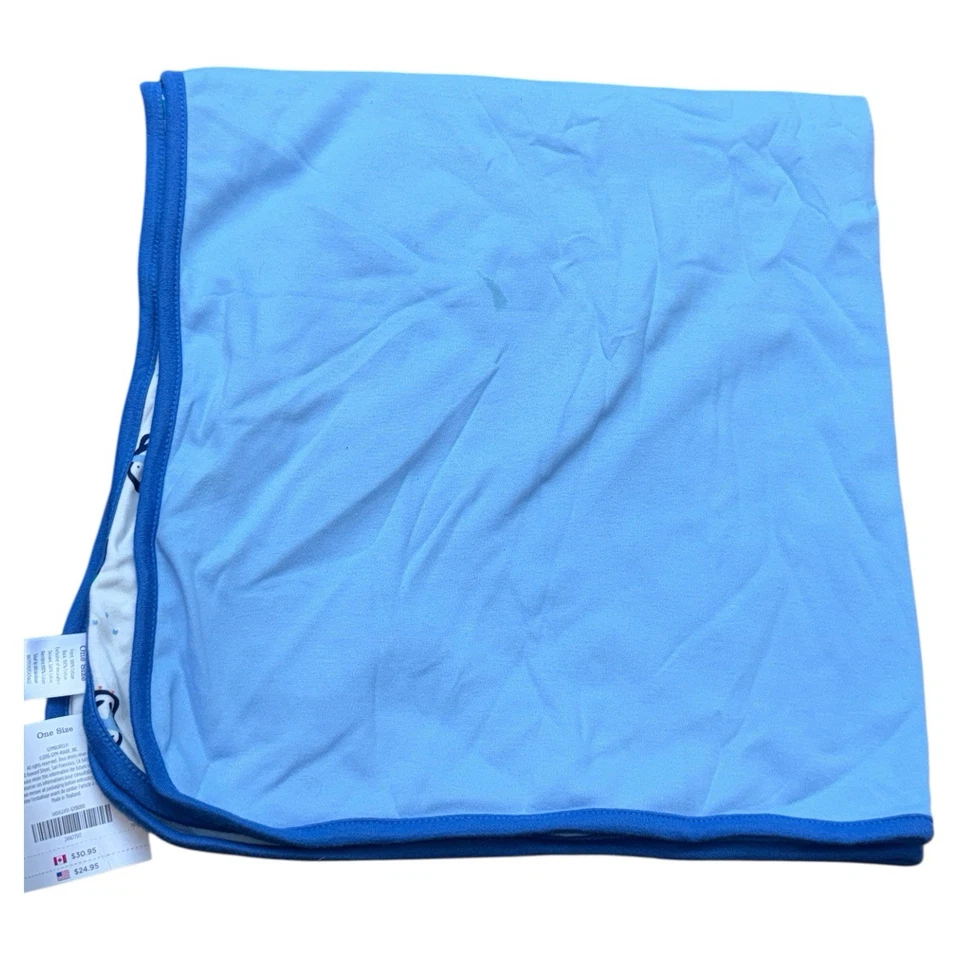 Manta Bebé Algodón Gymboree Azul Pingüinos Invierno Navidad 2017 Nueva Con Etiquetas Foto 3 de 3