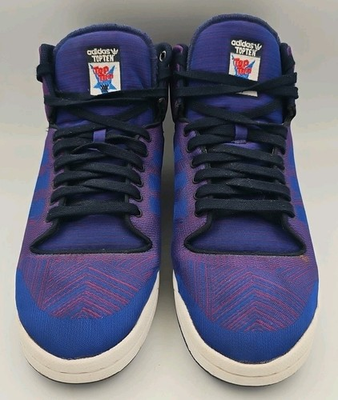 #ad Adidas Top Ten Hi Woven Sneaker Shoes Mens Size 12 Purple Blue Lace Up $40.00