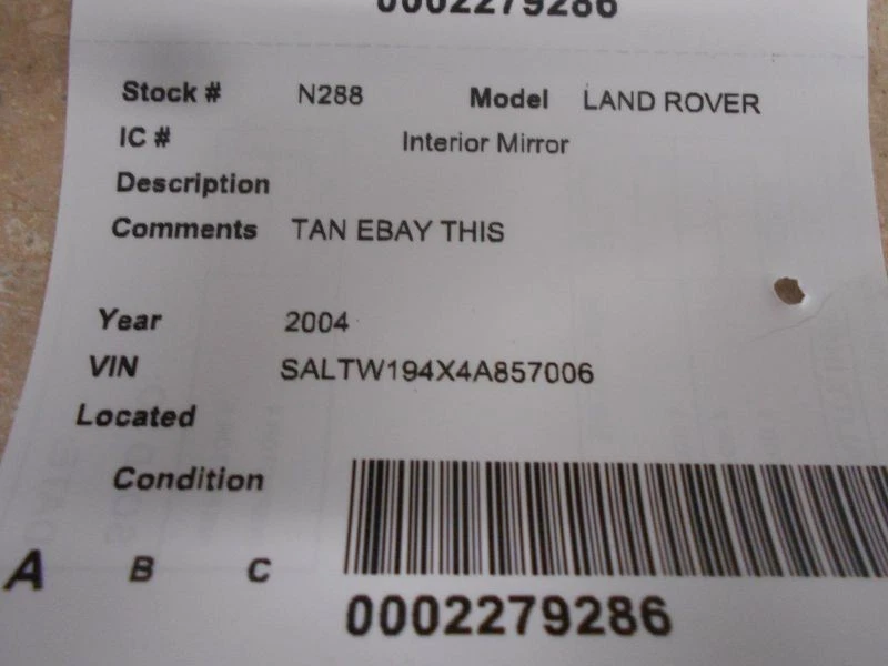 Espejo retrovisor atenuación automática sin brújula compatible con 00-04 LAND ROVER 196649 Foto 2 de 4