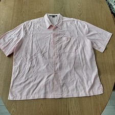 Alan Stuart Men's Vintage Polo Shirt Size 2XL Pink Button Down Short Sleeve