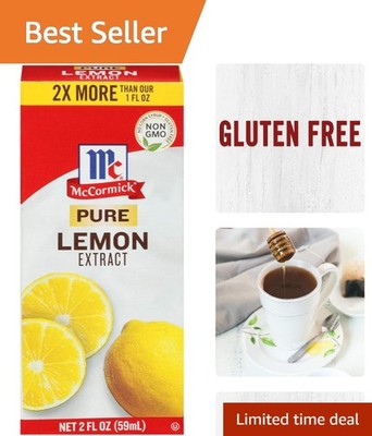 Delightful Pure Lemon Extract 2 fl oz - Gluten-Free & Non-GMO Cooking Essential