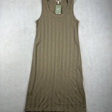 H&M Women’s Sleeveless Knit Midi Dress Beige Size Medium
