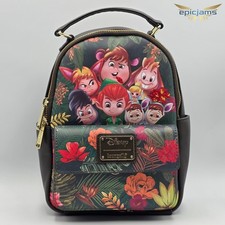 Loungefly Disney Peter Pan & Lost Boys Chibi Jungle Floral Mini Backpack New