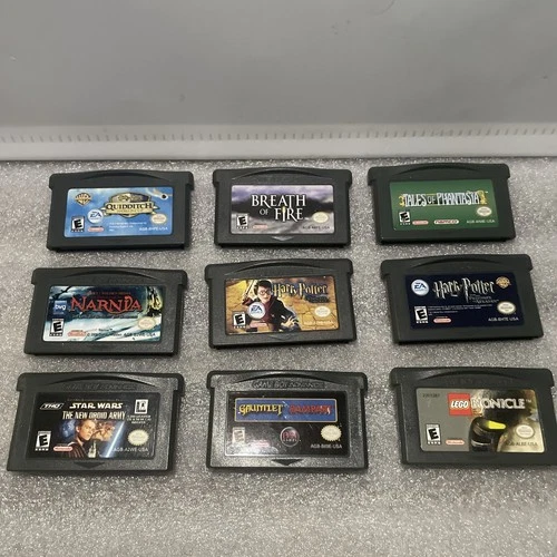 Game Boy Advance Lot of 9 - Harry Potter, LotR, Narnia, Star Wars + more!