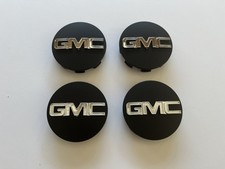 4pcs Gmc Chrome Black Wheel Center Caps 22837060 83mm 3.25 Sierra Yukon