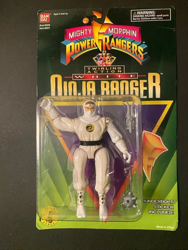 Mighty Morphin Power Rangers - White Ninja Ranger; Vintage 1995 NIB Tommy