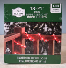 PATRIOTIC 18 ft RED Super Bright LED Rope Lights 4TH OF JULY America 250 NEW 