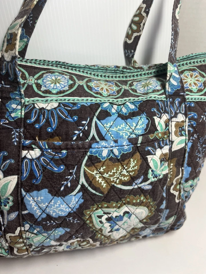 Bolso de Hombro Vera Bradley JAVA BLUE Villager - Marrón Azul Teal Foto 2 de 3