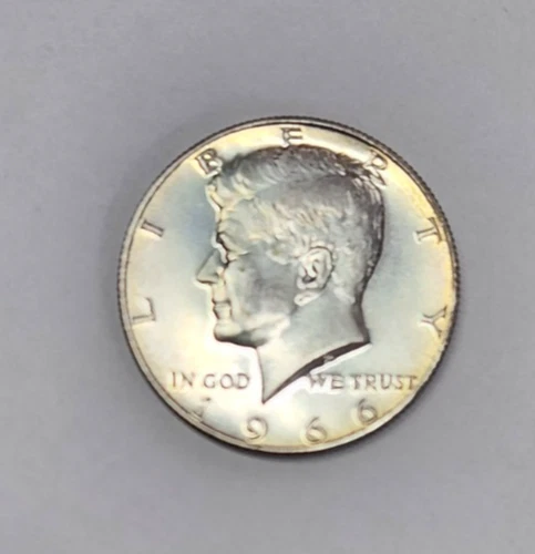 1966 40% SILVER KENNEDY HALF DOLLAR CAMEO PROOF-LIKE, ACTUAL COIN, SMS
