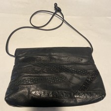 Viva Bags 9 1/2 Inch of California Shoulder Purse Black Made in USA