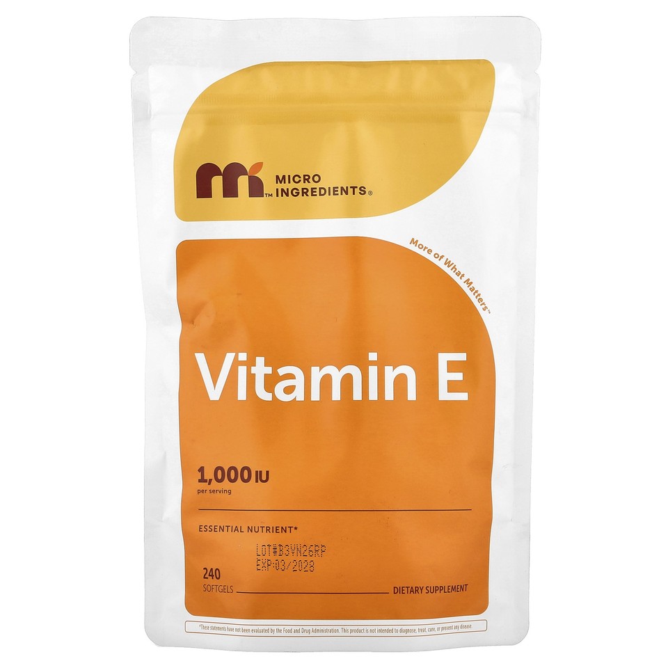 Vitamin E, 240 Softgels (500 IU per Softgel)