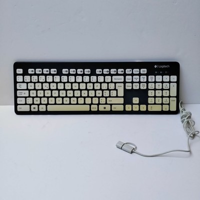 LOGITECH keyboard K310 Washable Design Wired USB Gray Blue 820-004435 TESTED