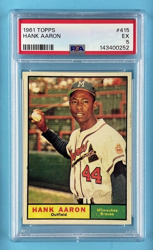 1961 Topps #415 Hank Aaron - PSA 5 EX
