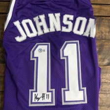 Keyontae Johnson Auto Kansas State Purple Jersey Beckett Witnessed Signed Thunde