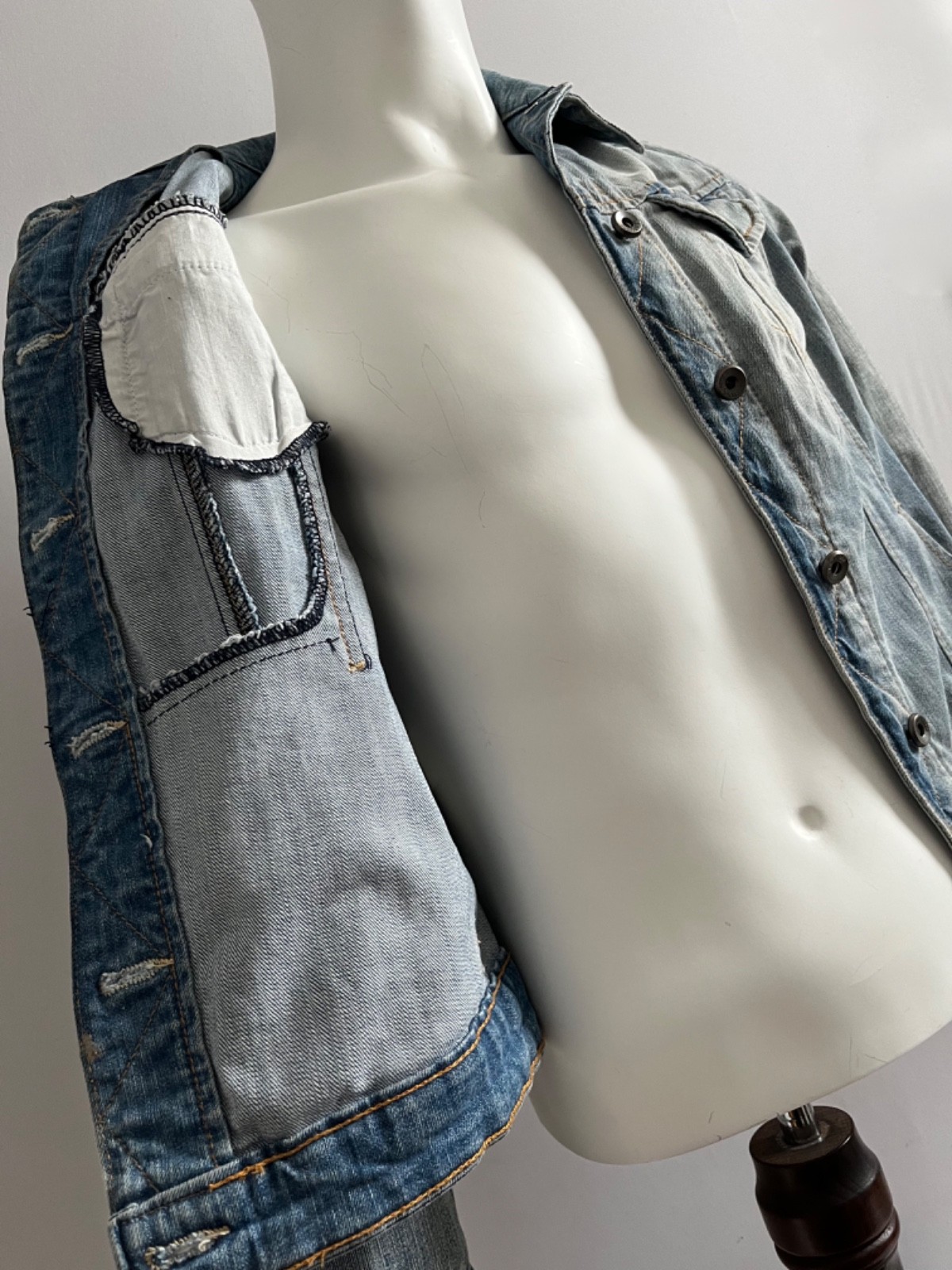 Mango Women's Blue Denim Jacket XL (More like a Medium?) 38" Chest thumbnail 13