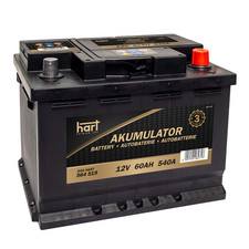 1x  HART Starterbatterie 12V 60Ah 540A P+ 242x175x190 mm für zahlreiche Modelle