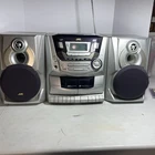 Vtg JVC PC-X250 Boombox CD Player Dual Cassette Player AM FM Tested. No Cord