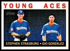 2013 Topps Heritage #219 Stephen Strasburg Gio Gonzalez Young Aces