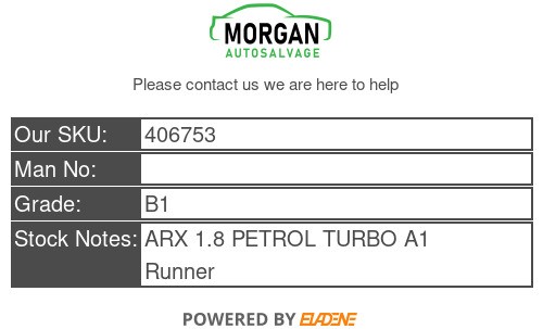 2002 SKODA OCTAVIA ENGINE MK1 (1U) 1.8 PETROL CODE ARX 150BHP 1781CC - Picture 6 of 10