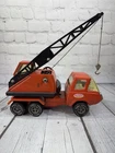 TONKA ORANGE PRESSED STEEL SWIVEL CRANE TOY TRUCK VINTAGE 70’s VGC!