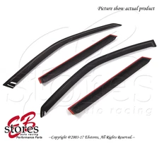 Black Tinted Out-Channel Vent Visor Deflector 4pc For 2009-2013 Subaru Forester
