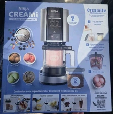 Ninja - CREAMi, Ice Cream Maker, 7 One-Touch Programs - Cloud Silver