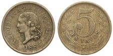 Colombia - 5 Centavos 1886