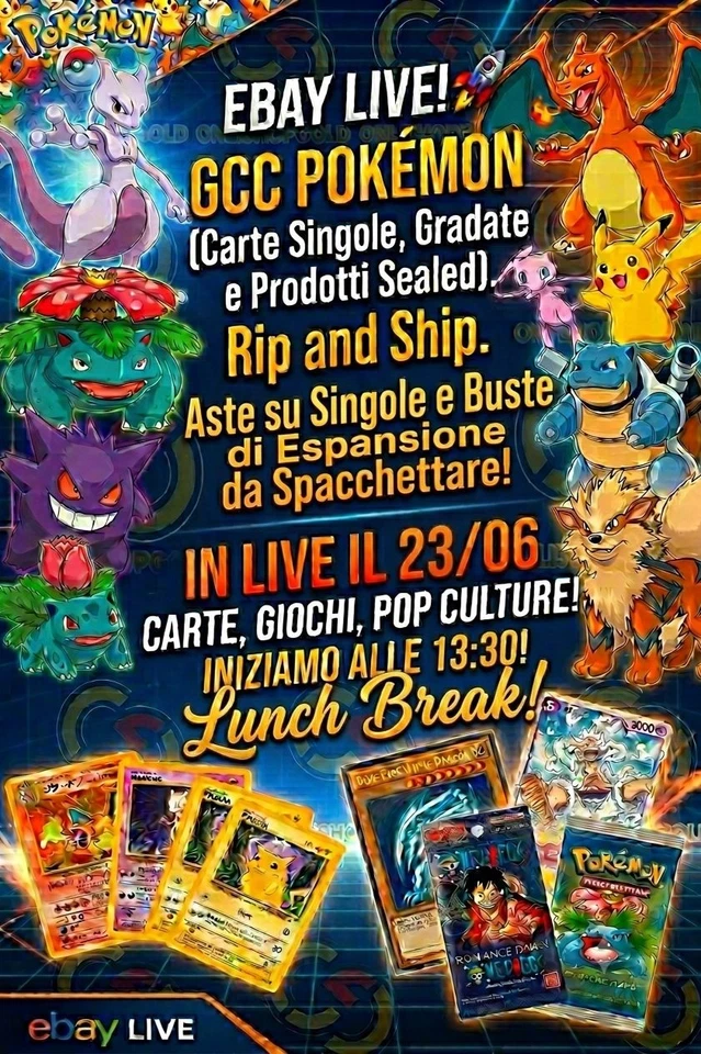 GCC Pokémon: Gradate, Singole, Prodotti e Rip and Ship!